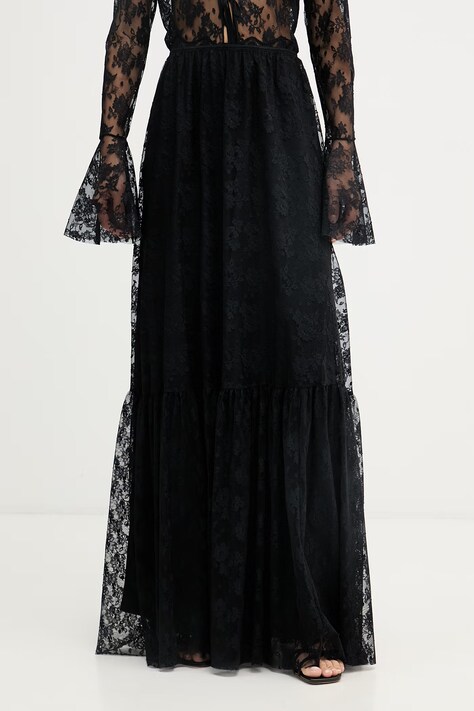 Aniye By spódnica koronkowa czarna w kwiaty 185011