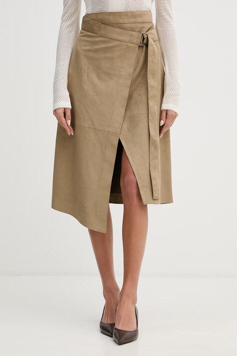 Sisley spódnica beżowa gładka 4B5TL003B