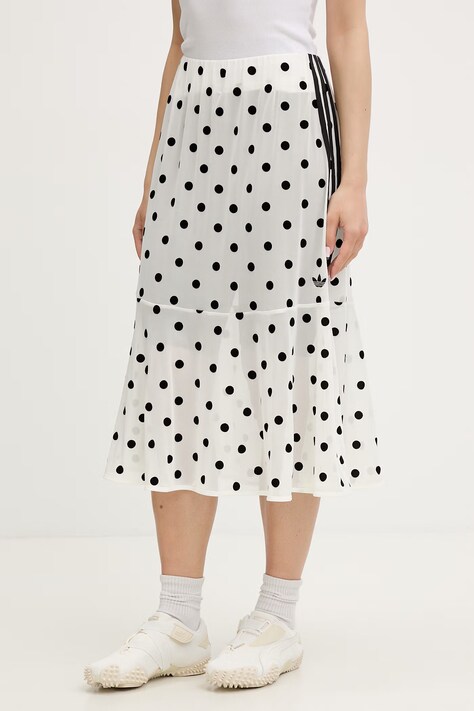 adidas Originals spódnica beżowa w groszki KV1176