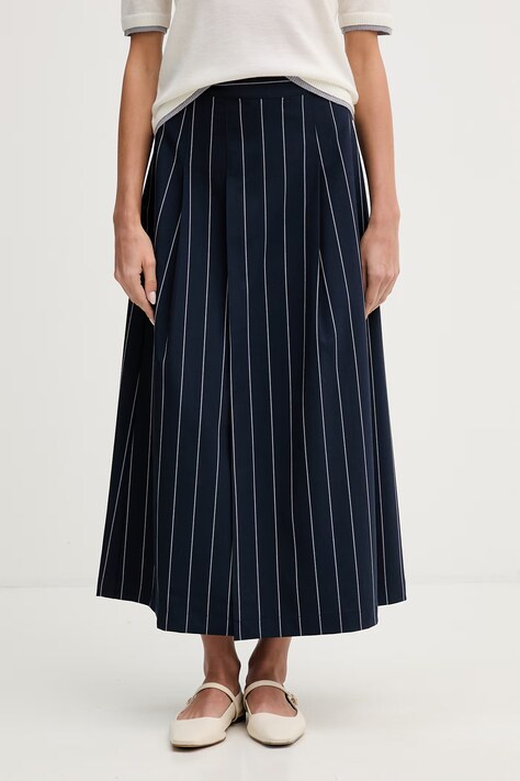 United Colors of Benetton spódnica granatowa w paski 46Q2D005N