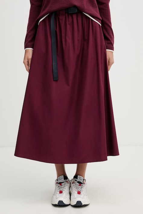 United Colors of Benetton памучна пола бордо с изчистена шарка 4Z0SD005M