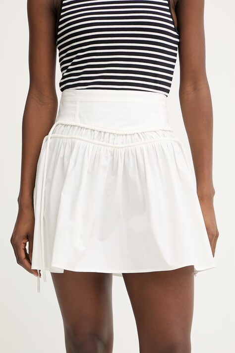 Pinko spódnica bawełniana biała gładka 106830 A2LD