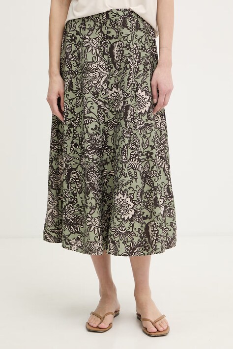 Marc O'Polo spódnica z wiskozy zielona 5000013193