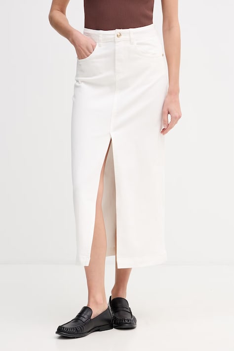 Gaudi Φούστα ντένιμ μπεζ απλή 611BD75010