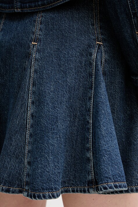 Levi's spódnica jeansowa GODET MINI kolor granatowy mini rozkloszowana 005DV