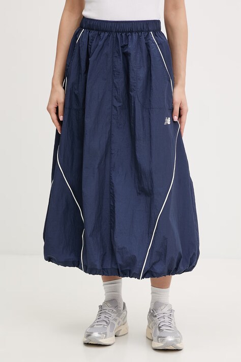 New Balance spódnica bombka Sport granatowa z nadrukiem WB61D2OPNNY