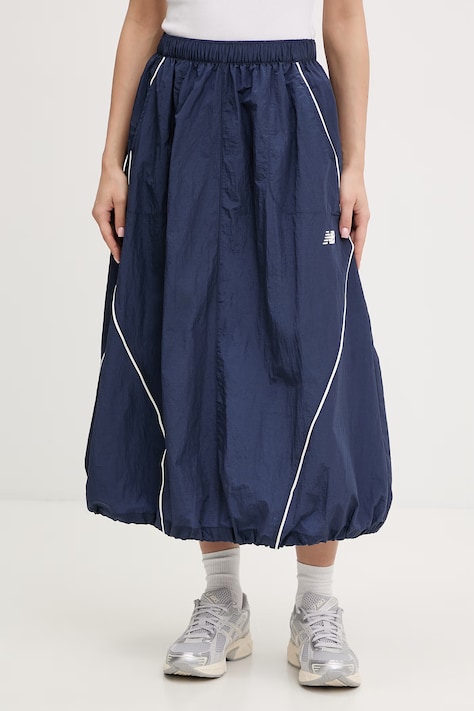 New Balance spódnica bombka Sport granatowa z nadrukiem WB61D2OPNNY