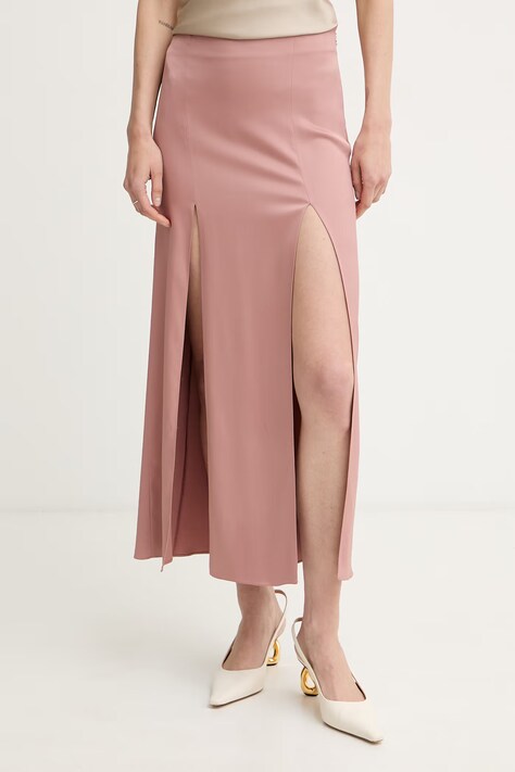 Patrizia Pepe spódnica z wiskozą różowa gładka 2G1075 A736