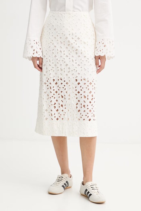 Marimekko spódnica bawełniana beżowa 095212