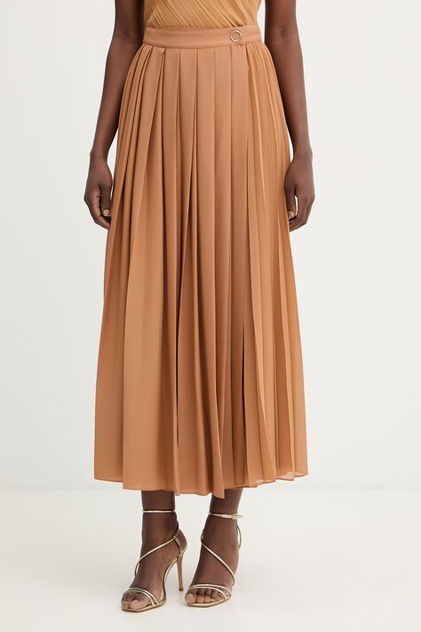 MAX&Co. spódnica MCOGHIERA kolor brązowy maxi rozkloszowana 2616101043200