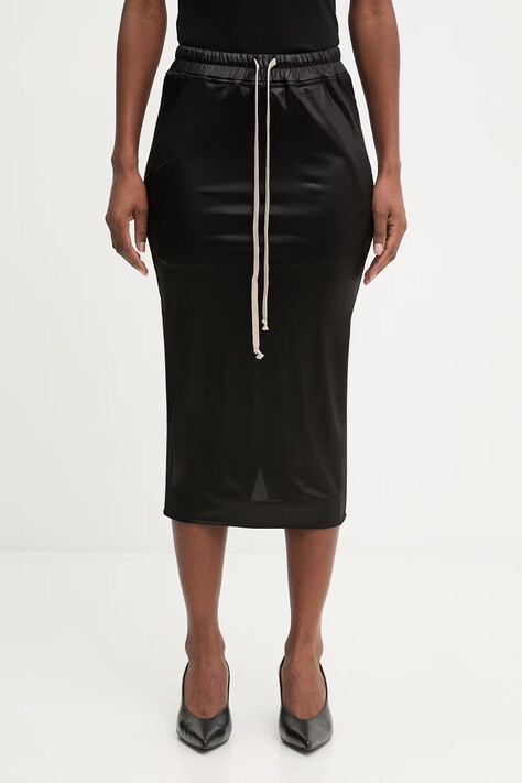 Rick Owens DRKSHDW spódnica czarna gładka DS01F4322.JL
