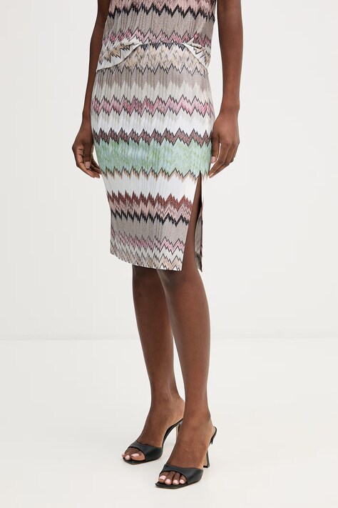 Missoni spódnica kolor beżowy mini prosta DS26SH0V.BR014W