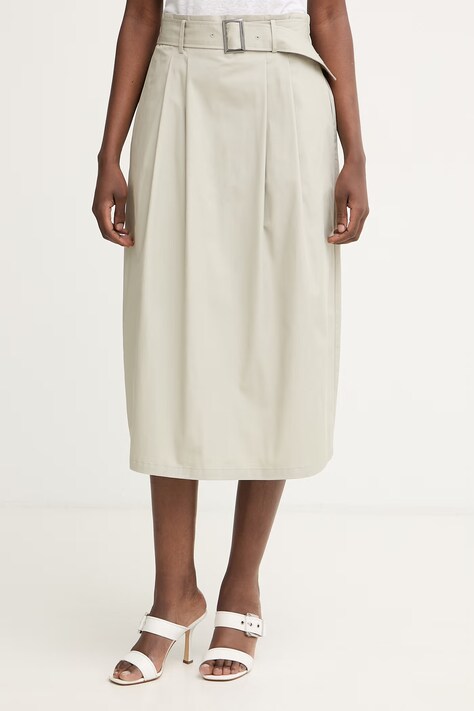 Armani Exchange sukňa bavlnená béžová hladká XW001929 AF18863