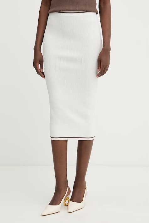 Armani Exchange sukně s viskózou béžová XW002245 AF10352