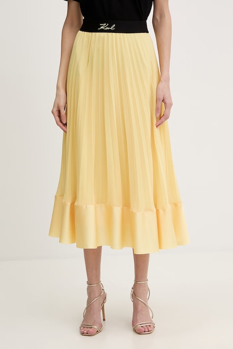 Karl Lagerfeld spódnica plisowana żółta B2W12003
