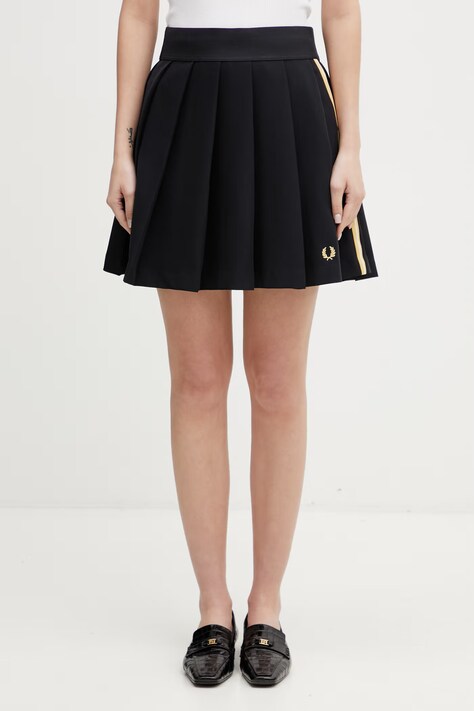 Fred Perry spódnica plisowana czarna gładka E2106