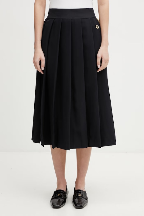 Fred Perry spódnica plisowana czarna gładka E2107
