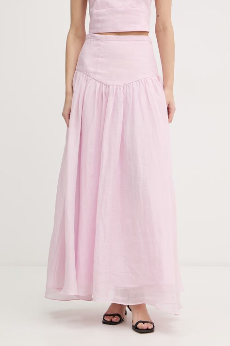 Bardot spódnica różowa gładka 59863SB1