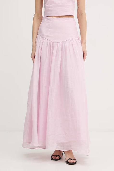 Bardot spódnica różowa gładka 59863SB1