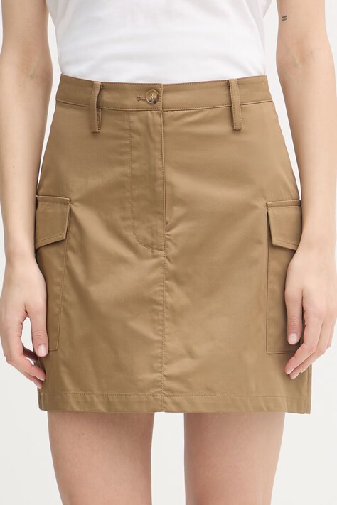 Blauer spódnica trapezowa bawełniana BLUEVIEW brązowa gładka BLDV05282