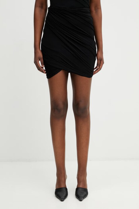 Rick Owens Lilies Luna suknja s viskozom crna LI01F7309.CVI