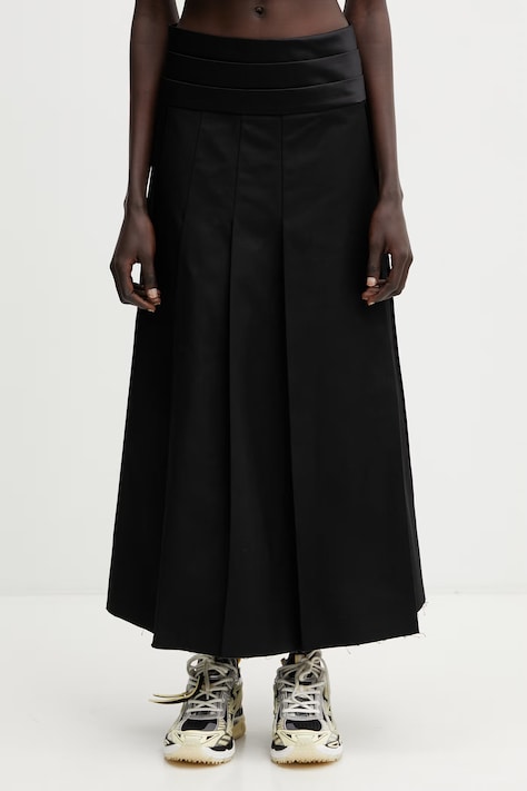 Undercover SKIRT suknja od pamuka crna bez uzorka UP1F1602