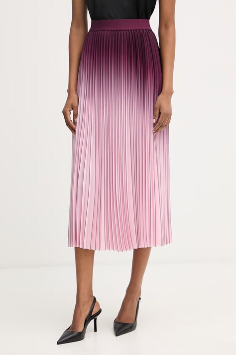 Morgan spódnica plisowana bordowa gładka JSUN