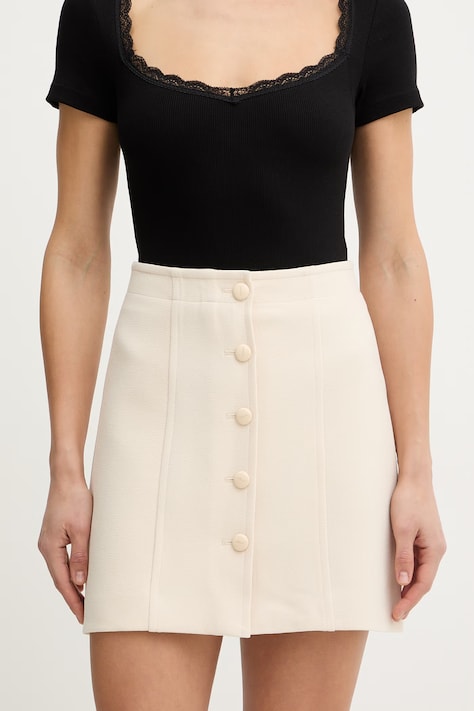 Morgan spódnica beżowa gładka JOUDY