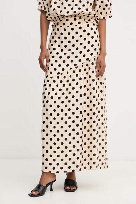 Morgan spódnica z wiskozą beżowa w kropki JOVITA