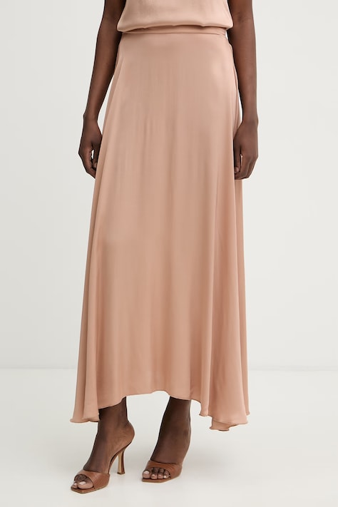 Haveone spódnica z wiskozy beżowa gładka GWG-Q007