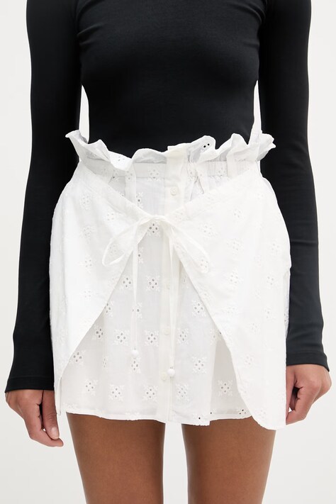 Isabelle Blanche spódnica bawełniana beżowa gładka