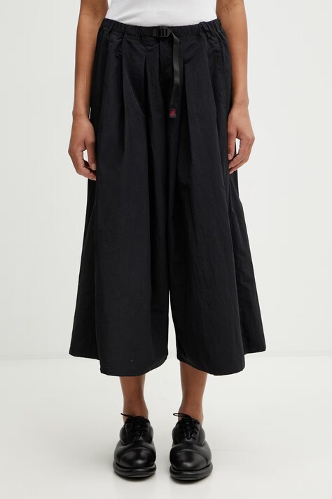 Gramicci NYLON FLARE PANT kratke hlače za žene crne srednje visoki struk G2SW.SK034