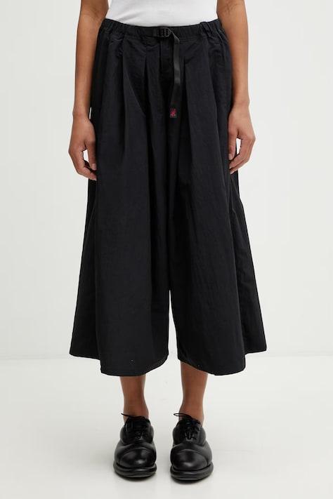 Gramicci NYLON FLARE PANT kratke hlače za žene crne srednje visoki struk G2SW.SK034