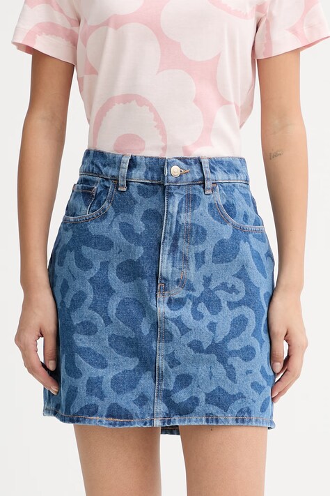 Marimekko spódnica jeansowa niebieska 095422