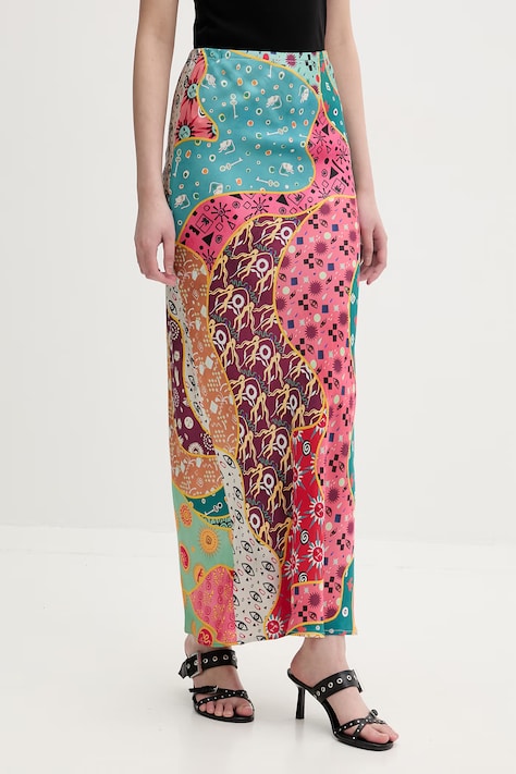Never Fully Dressed spódnica z wiskozy multicolor NFDSK816
