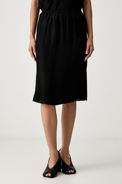 MM6 Maison Margiela spódnica z acetatem czarna gładka S62ME0029.M35880