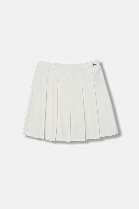 Guess spódnica dziecięca kolor beżowy mini rozkloszowana J6RD01 KCY62