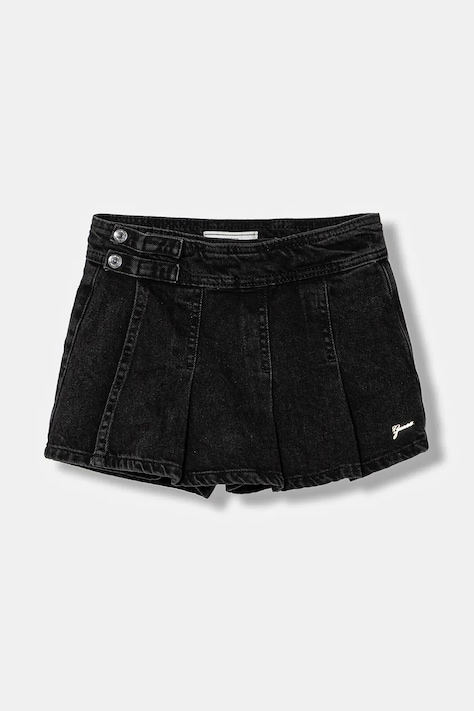 Guess spódnicospodnie jeansowe dziecięce kolor czarny mini ołówkowa J6RD04 D5J40