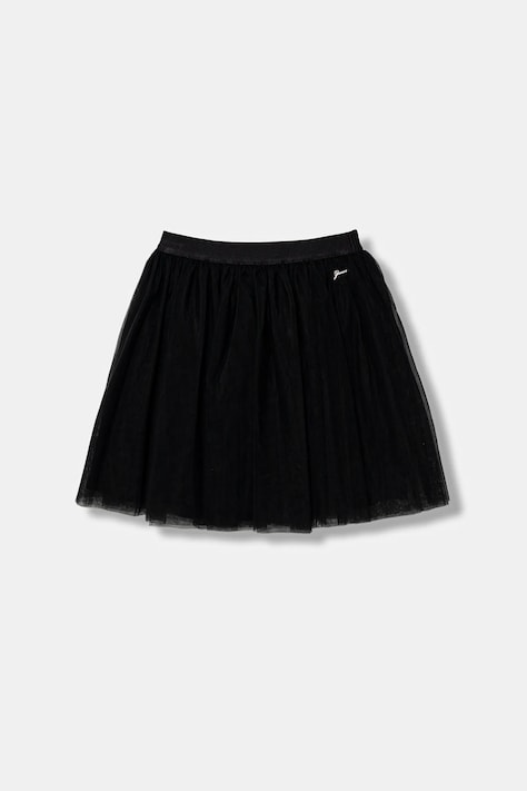 Дитяча спідниця Guess колір чорний mini розкльошена J6RD14 KBZN0