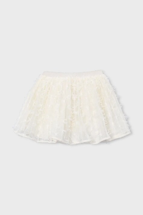 Mayoral spódnica dziecięca kolor biały mini rozkloszowana 3901