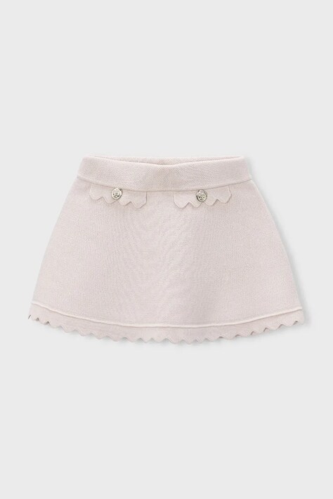 Mayoral spódnica dziecięca kolor beżowy mini rozkloszowana 3902
