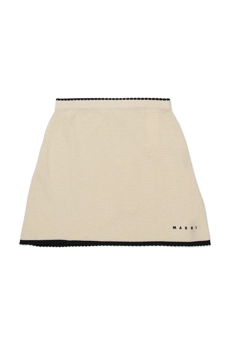 Marni spódnica bawełniana MG177F SKIRT beżowa gładka M01816