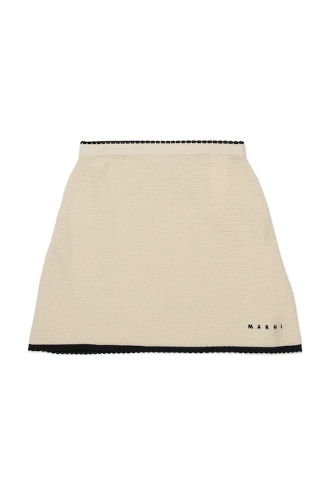 Marni spódnica bawełniana MG177F SKIRT beżowa gładka M01816
