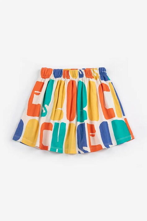 Bobo Choses spódnica bawełniana dziecięca kolor multicolor mini rozkloszowana B126AC146