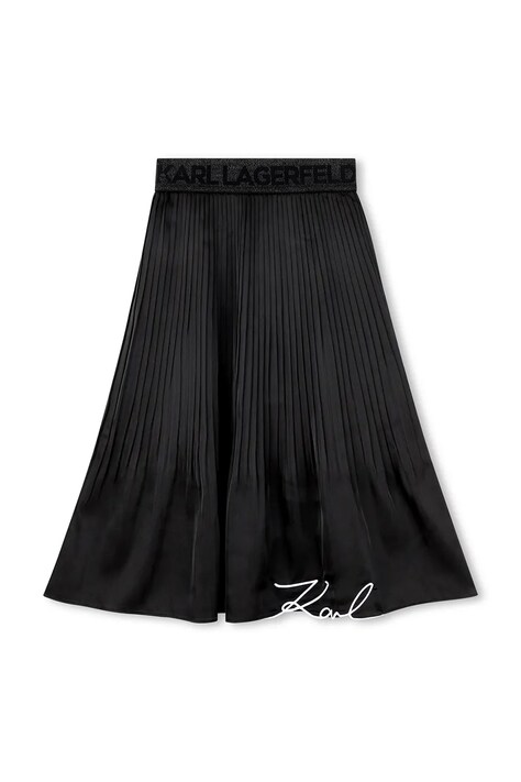 Dětská sukně Karl Lagerfeld černá barva, midi, áčková, Z31112