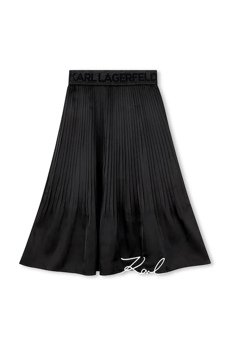 Dětská sukně Karl Lagerfeld černá barva, midi, áčková, Z31112