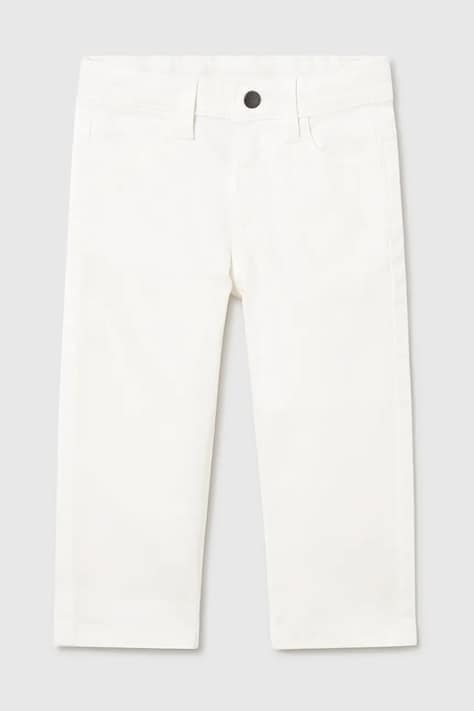Mayoral pantaloni bebe culoarea alb, uni, 549