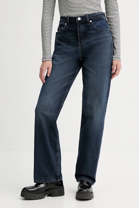 Tommy Jeans jeansy damskie kolor granatowy DW0DW22445
