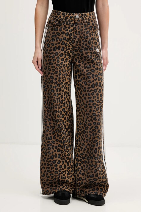 adidas Originals jeansy damskie kolor brązowy KA2680