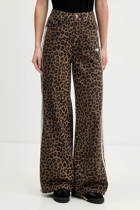 adidas Originals jeansy damskie kolor brązowy KA2680